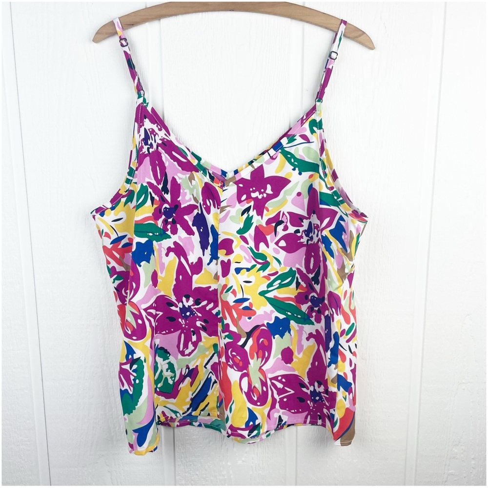 SHEIN Hawaiian Print Adjustable Tank Size Large